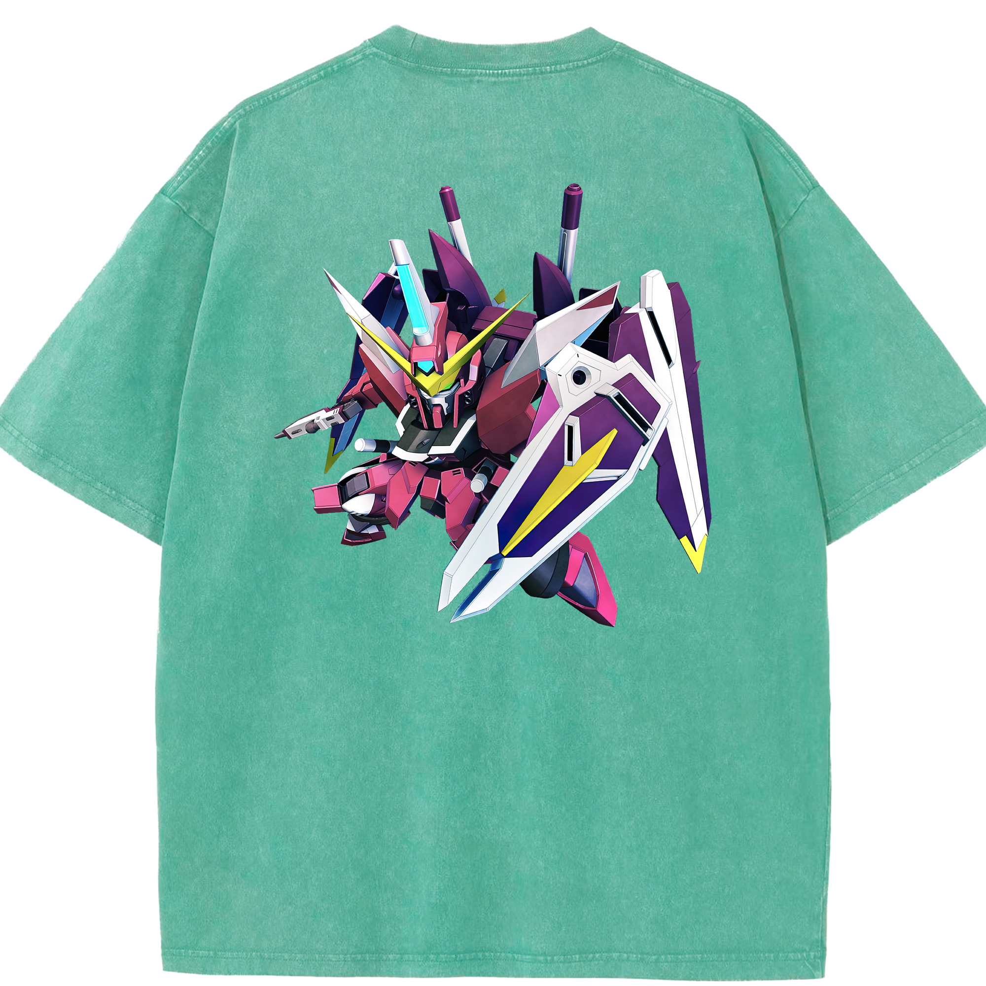 （画像用） 機動戦士ガンダム Mobile Suit Gundam 綿100% ヴィンテージ風 半袖Tシャツ（背面プリント）